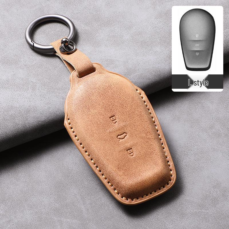 Nissan N7 Key Case Bag for 25 Models - Dongfeng New Energy Vehicle Remote Control Protective Leather Case with Buckle.