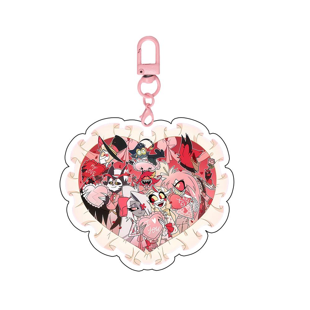 Anime Peripherals Acrylic Keychain Vox Charlie Morningstar Vaggie AD Alastor Niffty Backpack Accessories Valentine s Day Gift