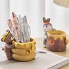 Cartoon Animal Ornaments Room Decor Decorative Makeup Brush Holder  School Office Supplies