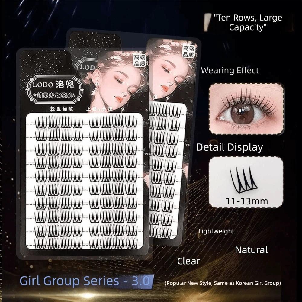11-13mm Girl Group False Eyelashes 10 Rows Eyelash Extensions  Women's Fashion