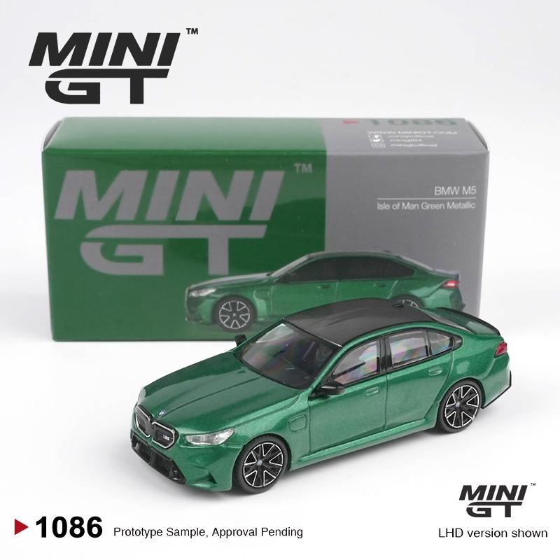 

MINIGT 1:64 BMW M5 G90 Isle of Man Green Metallic MGT Alloy Car Model 1086