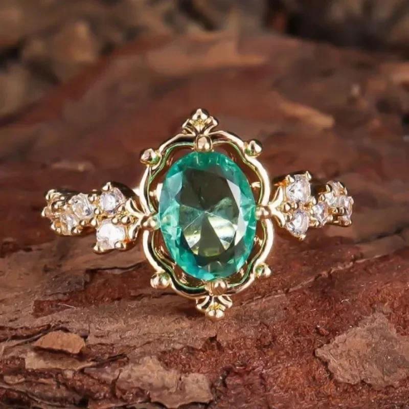 Fashion explosion European style personality exquisite design sense copper inlaid zircon light luxury rings for women