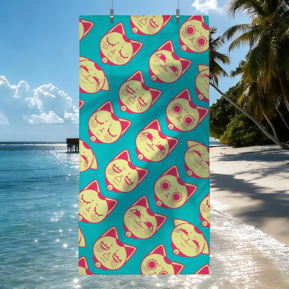 Anime Turbo Granny Cat Towel Quick Drying Beach Towels Are Suitable For Swimming Pools Camping Yoga And The Gym