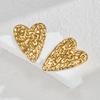Atoztide Exaggerate Trendy Flower Heart Earrings for Women Girl Stainless Steel Gold Color Irregular Earrings Jewelry Gift