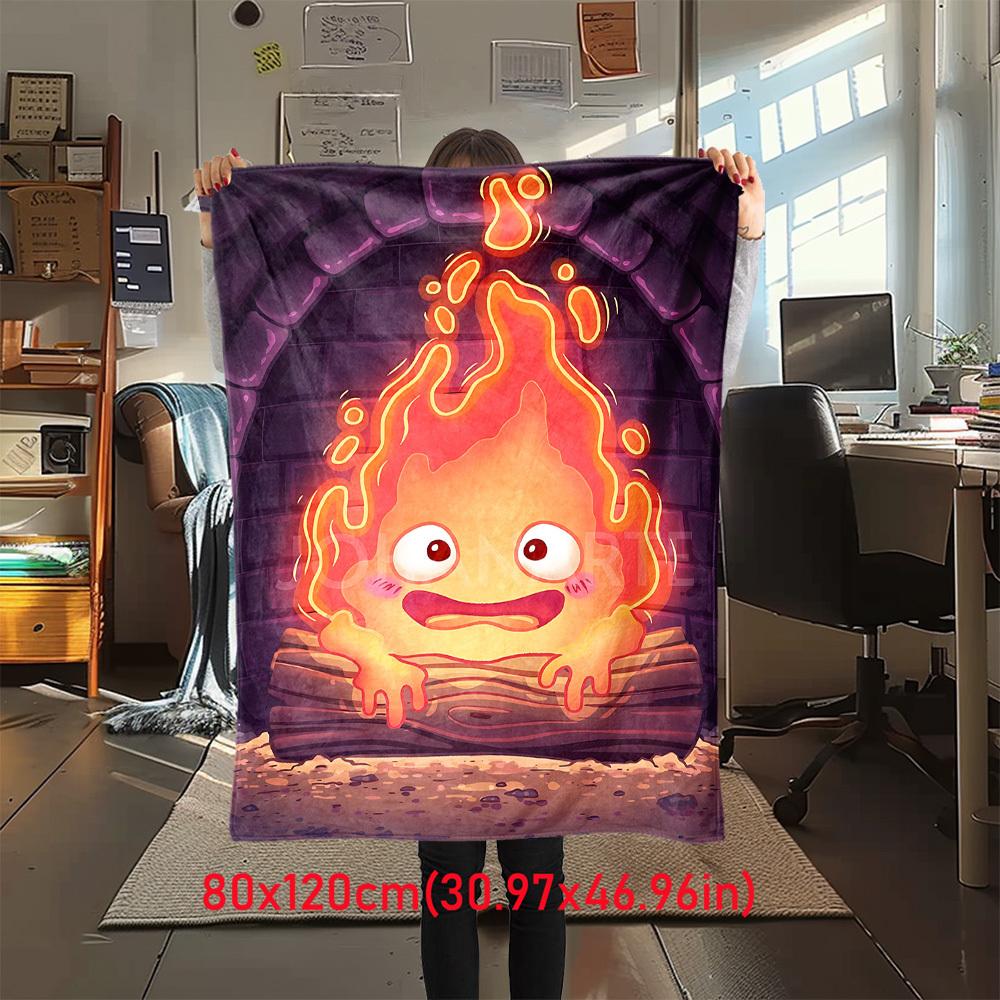 1Pc fire flame Print Flannel Blanket, High quality Comfortable for All Seasons, Home Decor, Warmth and Comfort, Perfect for Christmas Gifts28