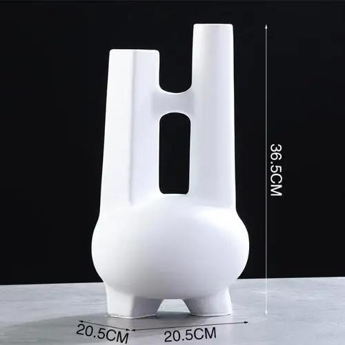 Classic Black and White Striped Ceramic Vase TV Cabinet Porch Furnishings Crafts Countertop Hydroponic Vase Home Decoration Gift