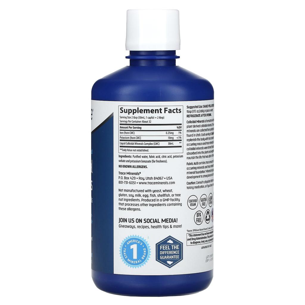 Colloidal Minerals, Unflavored, 946 mL (32 Fl Oz)
