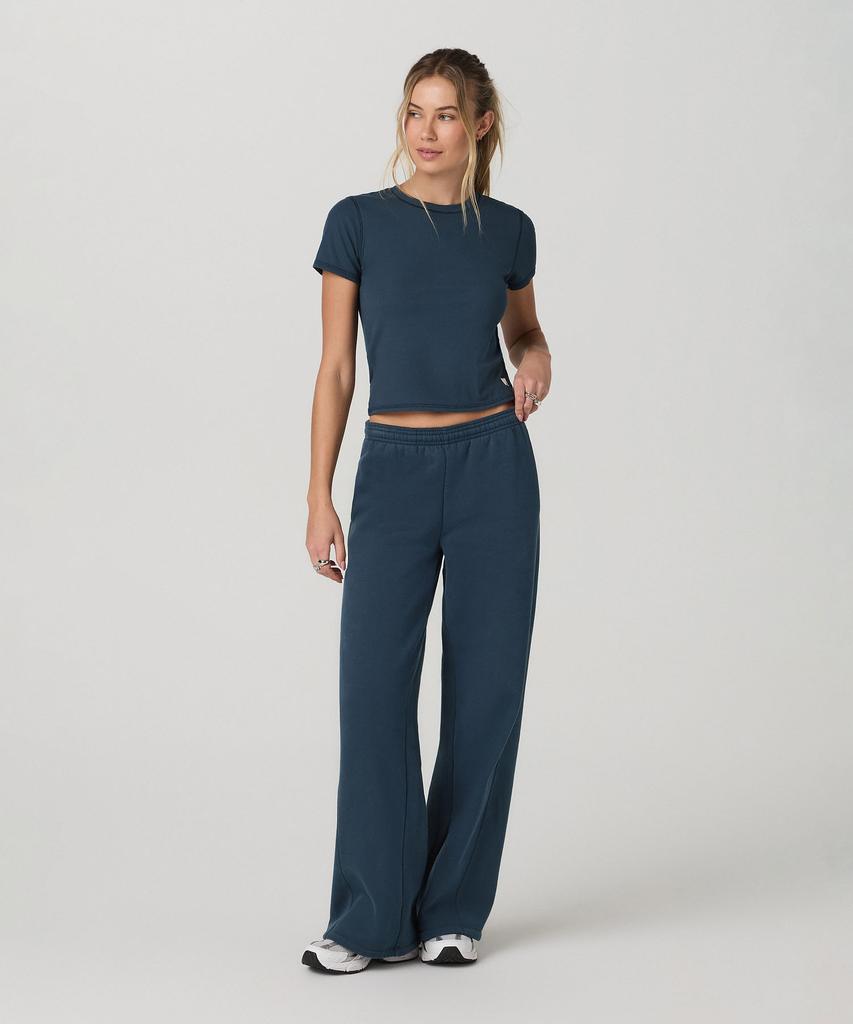 VUORI [Female] Pose Fitted Tee_Blue_Vr26121031
