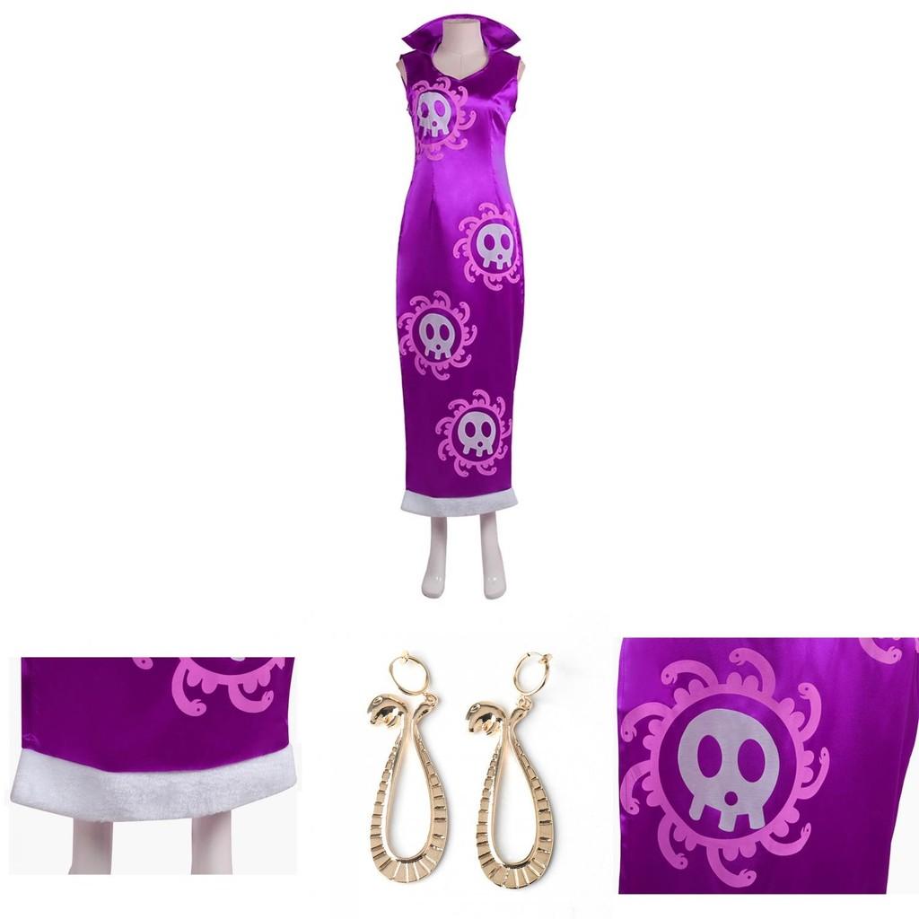 Boa Hancock Cosplay-Kostümkleid mit exquisiten Details und strukturierter Optik