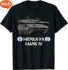 Israelische Armee IDF Merkava Mark 4 Kampfpanzer T-Shirt 100% Baumwolle Rundhals Sommer Kurzarm Lässig Unisex T-Shirt Größe S3XL