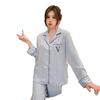 New pajamas women's ice silk thin summer silk jacquard long-sleeved high-end sense can be worn outside loungewear suit