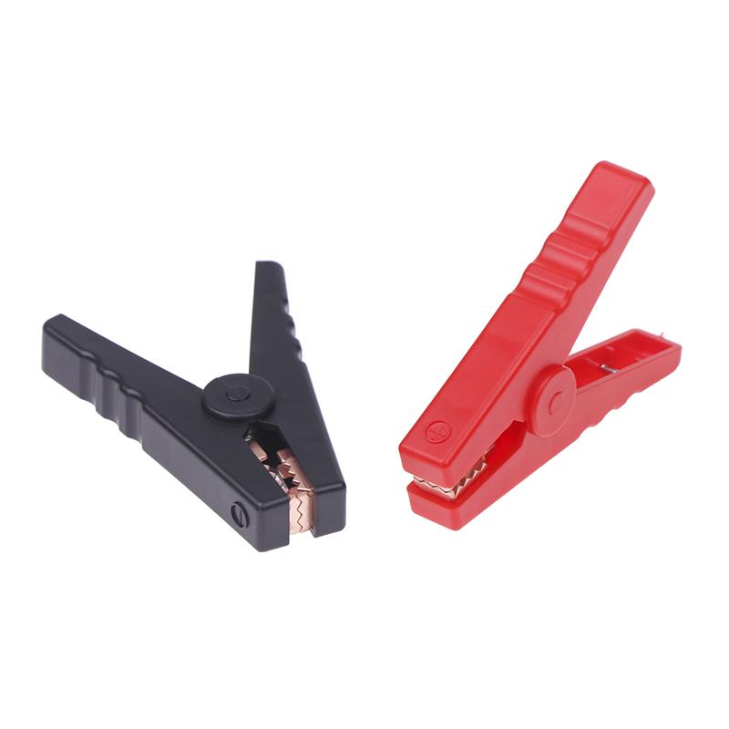 2Pcs 100A Crocodile Alligator Clips Car Battery Chargers Insulated Clamp Plastic Handle Test Alligator Clip For Electric Project