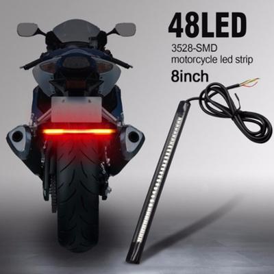 Motorrad-Lichtleiste Universal IP68 Wasserdicht Zweifarbig 48 LED SMD Motorrad Heck-Blinkerleuchte für Racer