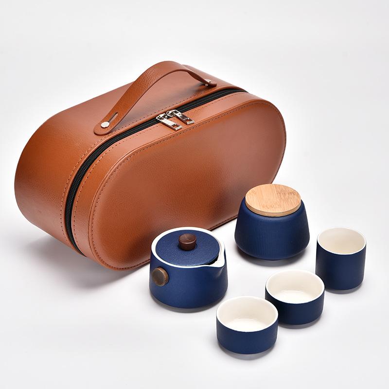 Black Pottery Travel Tea Set Portable Kuaike Cup Business Giveaways Holiday Accompanying Hand Gifts