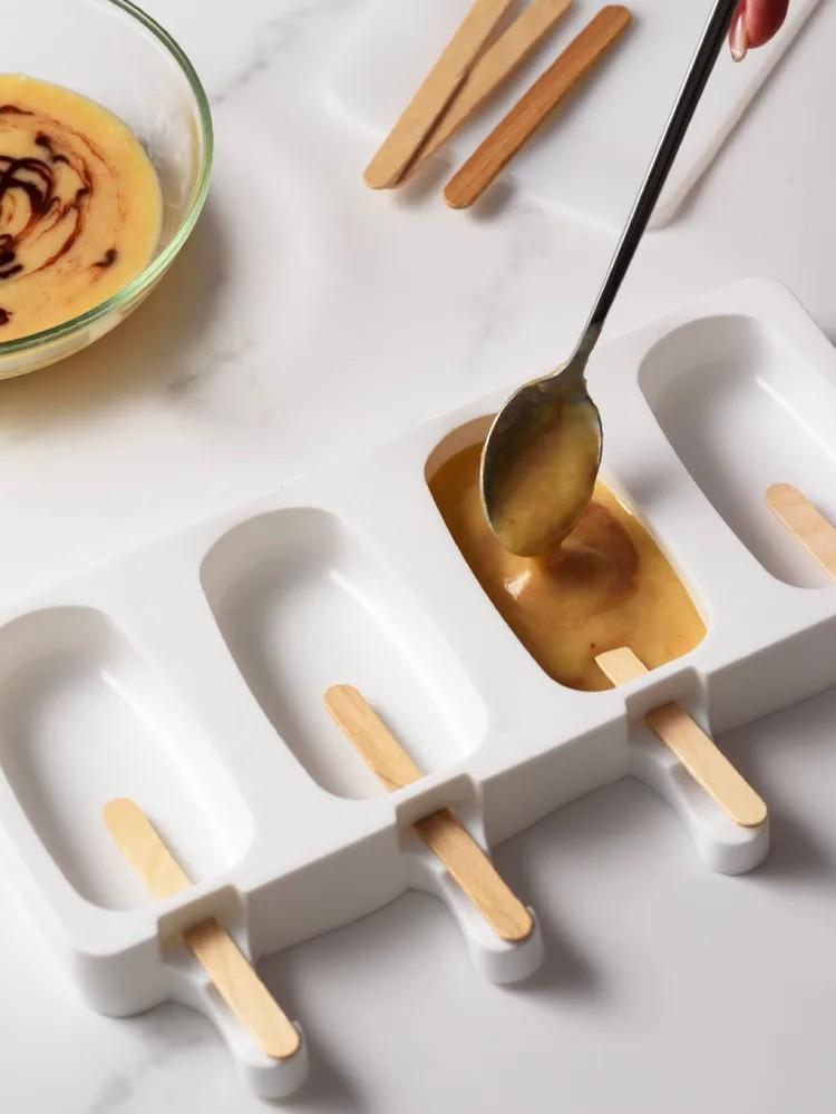 Ice Cream Special Mold Ice Cream Homemade Popsicle Popsicle Popsicle Tool Silicone Mold With 50 Wooden Sticks