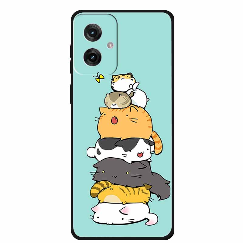 Etui do Motorola Moto G55 5G Luksusowe Miękkie Silikonowe TPU Tylna Osłona Etui na Telefon dla MotoG55 Ochronne Odporne na Wstrząsy Kolorowe Fundas