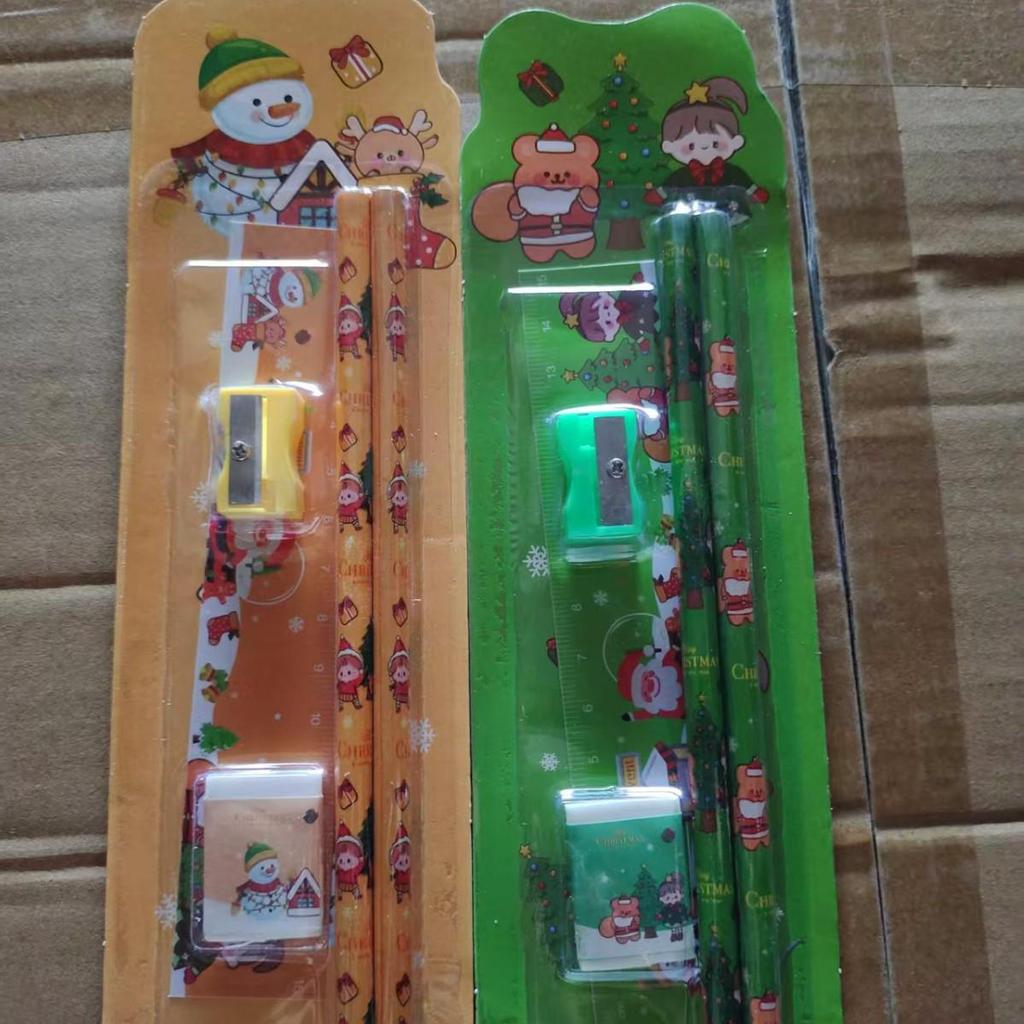 Five-Piece School Stationery Set for Kids: Birthday & Christmas Gift Pencil Set