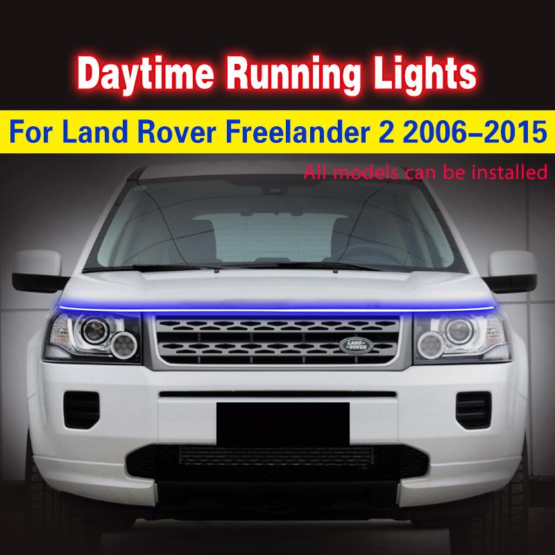 1pcs Auto Led DRL Waterproof Daytime Running Light Strip Car Headlight Day Light 12V Universal For Land Rover Freelander 2 2006-