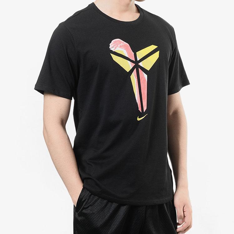 Nike Mamba Logo Print Breathable Casual Sports Short Sleeve T-Shirt Men Tops Black AR1472-010