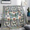 Moroccan Butterfly Print Flannel Blanket, High Quality Comfortable for All Seasons, Home Decor, Warmth and Comfort, Perfect for Christmas Gifts79