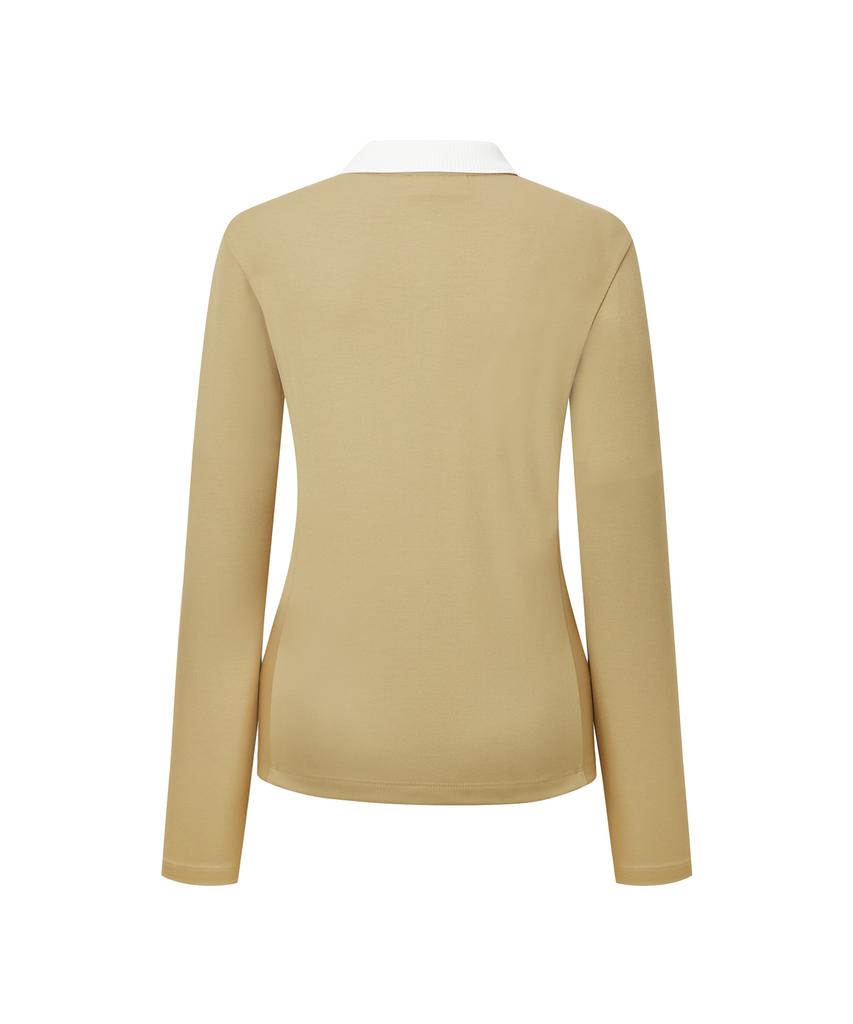 Antomas Spaceship Logo Wappen Pique Polo Women'S - Beige