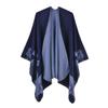 Women's scarf shawl creative new fashion imitation cashmere jacquard split fork thickened large cape air conditioner warm shawl