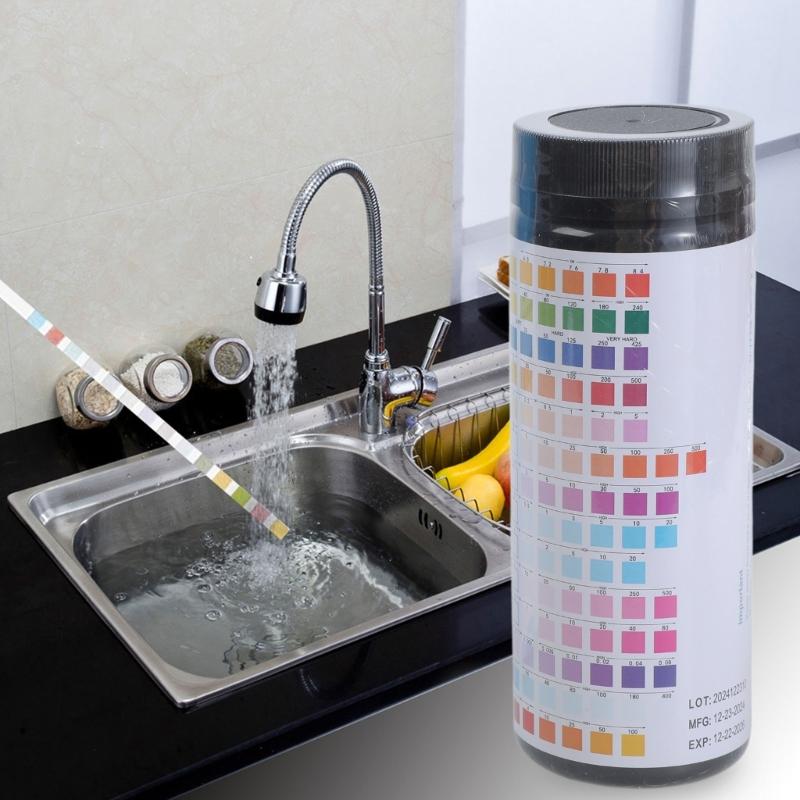14 in 1 Drinking Water Test Strips PH Hardness Alkalinity Lead Copper Iron for Mercury Bromine Nitrite Test Easy to Use