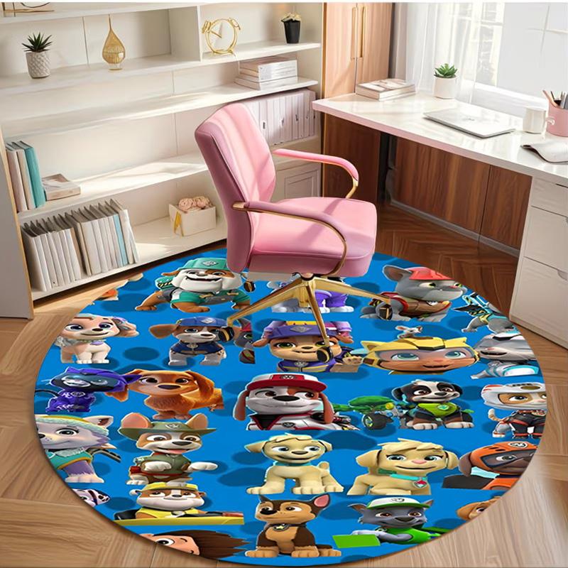 PAW Patrol Print Round Rug, Washable Floor Carpet, For Entryway Dorm Laundry Room Office Study, Home Decor Birthday Christmas Gift