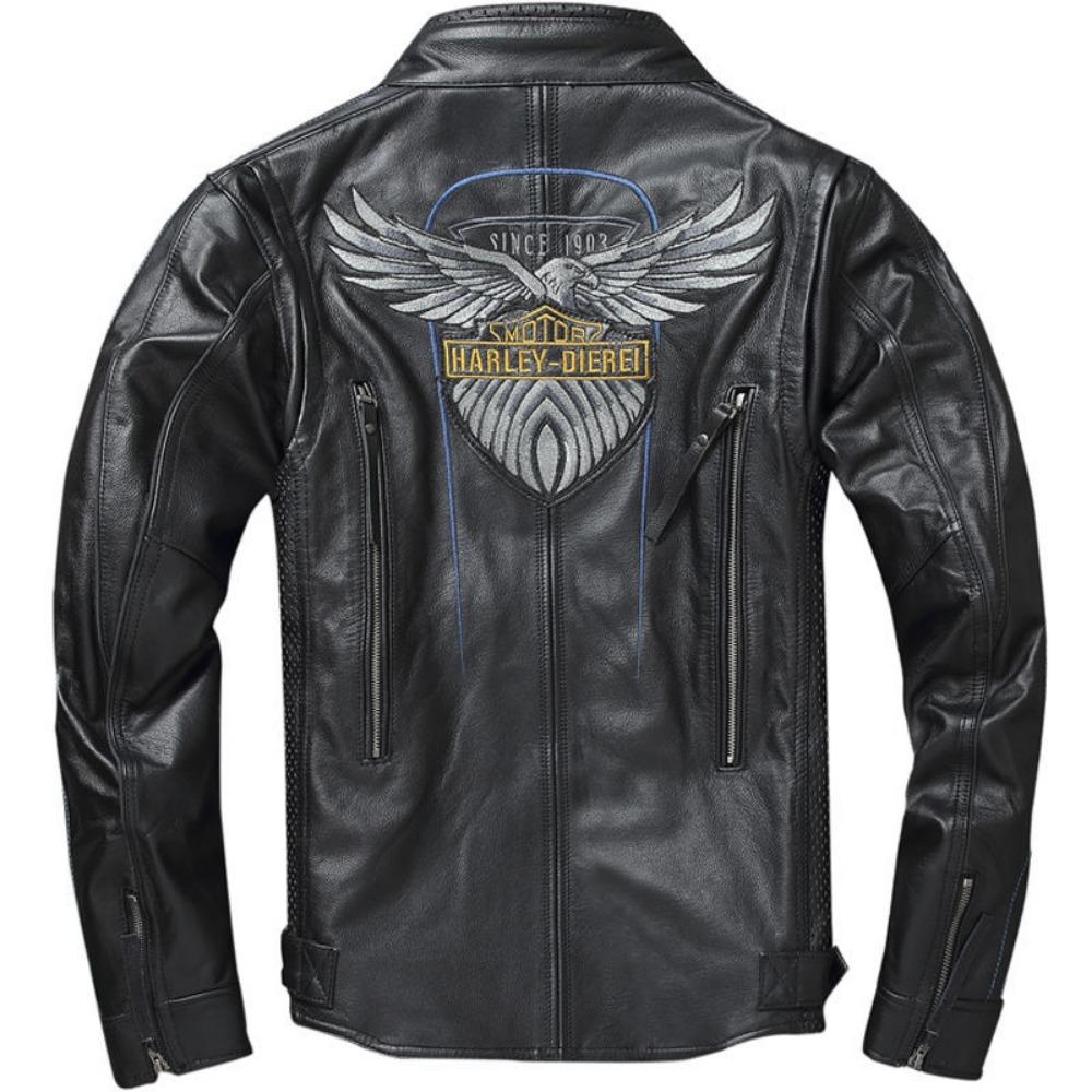 Large Top Layer Cowhide Leather Jacket Locomotive Leather Jacket Motorcycle Clothing