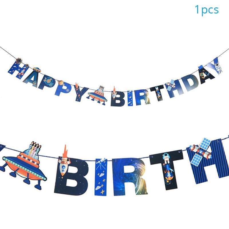 65pcs Space Galaxy Party Disposable Tableware Set Outer Space Theme Birthday Party Decoration Solar System Planet Paper Plates