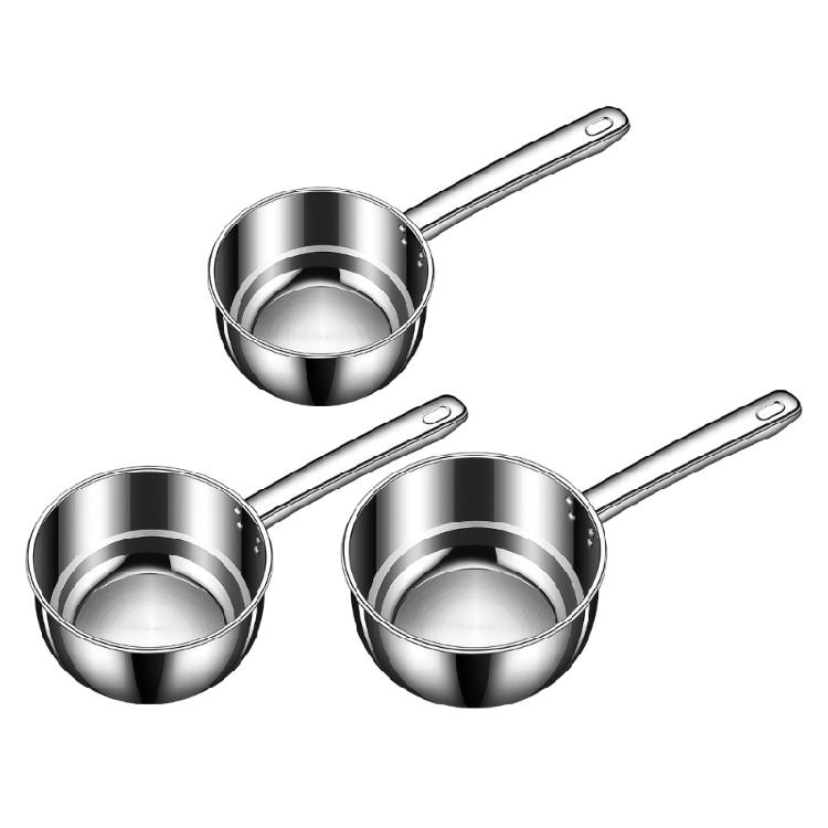Wasserkelle aus Edelstahl, Kurzer Griff, Große Metall-Wasserschaufeln, Küchenutensilien zum Servieren und Kochen