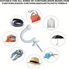 Modern Zinc Alloy Wall Hooks, White and Black, Easy Install, Contemporary Style Metal Curtain Hangers for Clothes, Bags, Towels, Door Beads