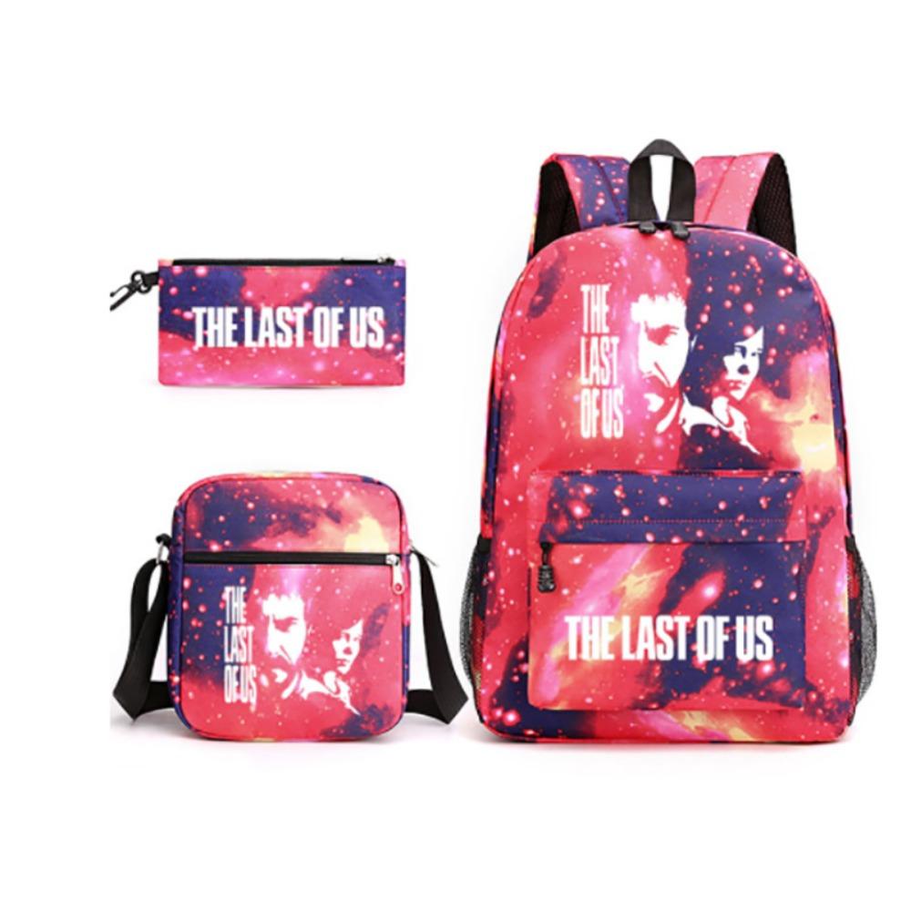2023 Film and Television Peripheral Printed School Bag 3-piece Casual Pencil Bag Shoulder Bag Double Shoulder Back