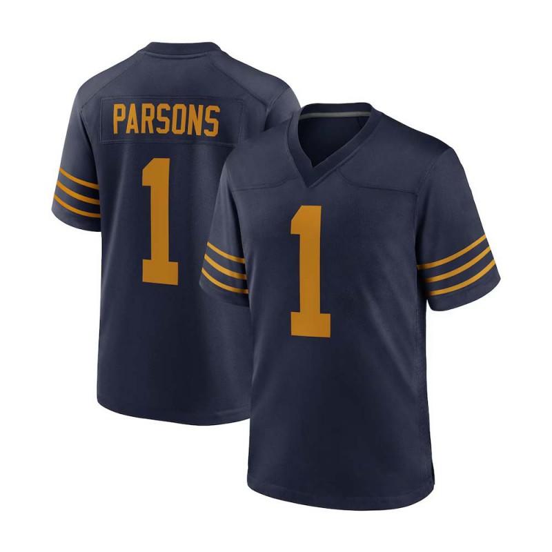 Green Bay Parsons 1 Rugby Jersey Mens Embroidered Sports Training Game Shirt