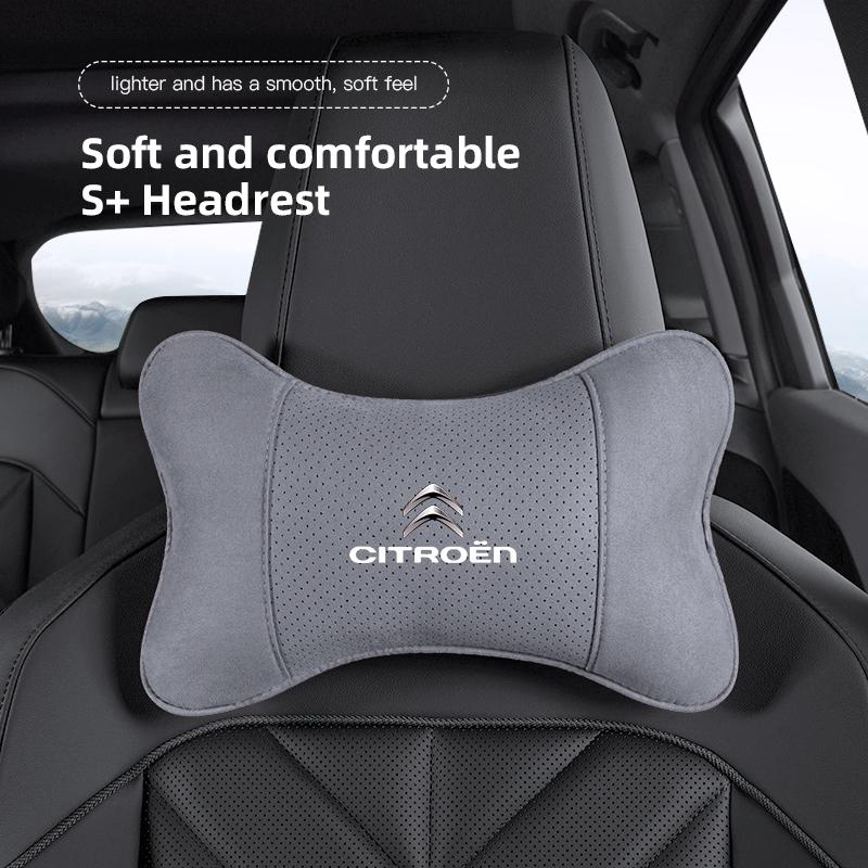 Car Seat Headrest Soft Suede Neck Pillow For Citroen C4 C3 C2 C1 DS3 Berlingo Xsara Picasso Auto Interior Accessories keychain aks256