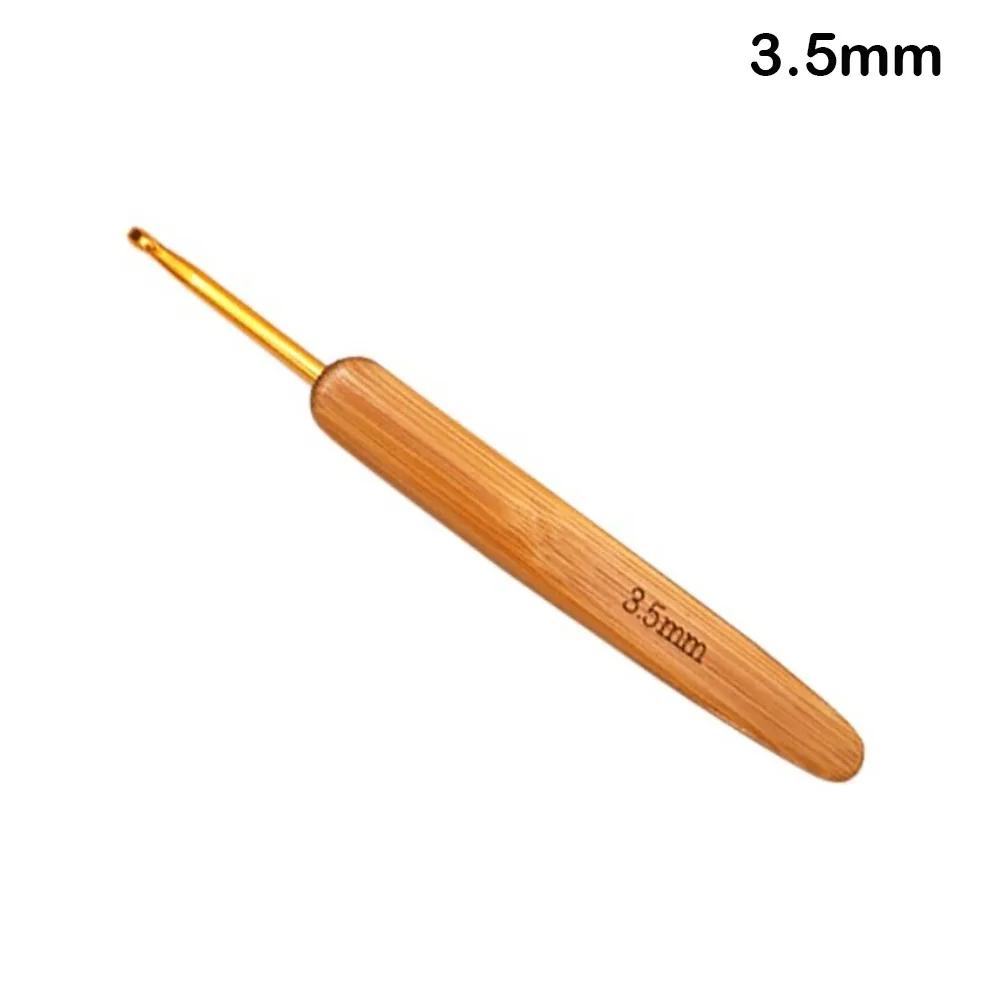 Handicraft Bamboo Wooden Crochet Hooks Small Size Long Bamboo Handle Crochet Knitting Crochet DIY Sewing Accessories