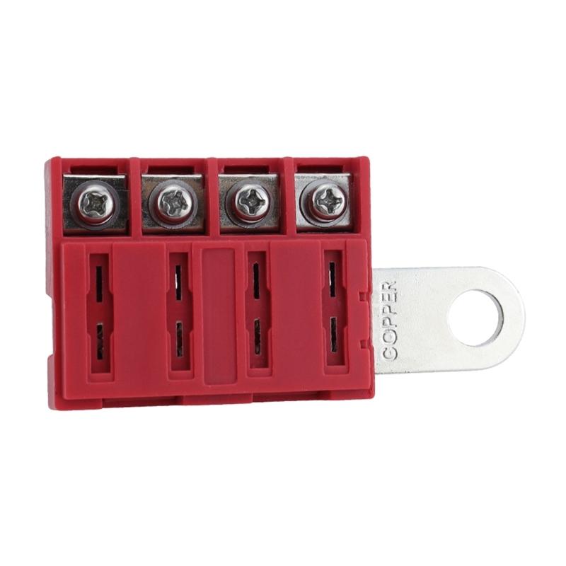 4 Circuit Fuses Box Set with Waterproof Cover Corrosions Resistant Fuses Block Electrical Part for Car Truck & Marine Use