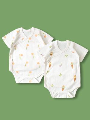 Reiner Baumwoll-Sommer-Baby-Strampler - Cooler, Atmungsaktiver Dreieck-Strampler