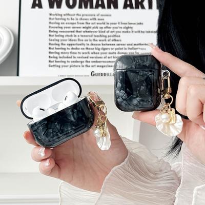 Black Shell Pattern Earphone Case for AirPods Pro2 Wireless Bluetooth Earphone Case