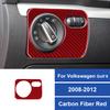 Real Carbon Fiber Car Headlight Switch Control Panel Frame Sticker For Volkswagen Golf 6 2008-2012 Auto Interior Accessories