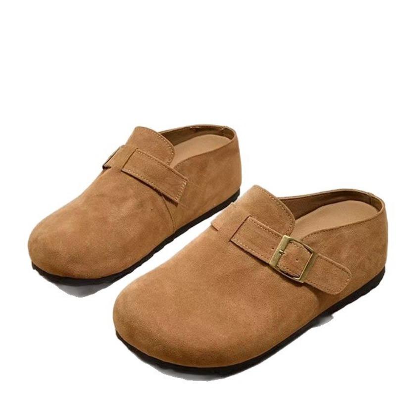 Thick Bottom Inner Height Increase Women's New Spring and Autumn Bag Head Half Slippers Women Wear a Pedal