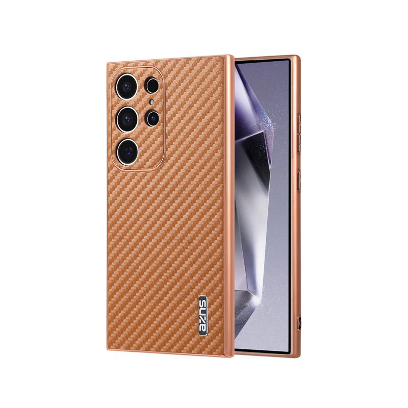 Suitable for Samsung S25ultra Mobile Phone Case Carbon Fiber Samsung Full Coverage 24+ Anti-fall 23plus Business Men's Set