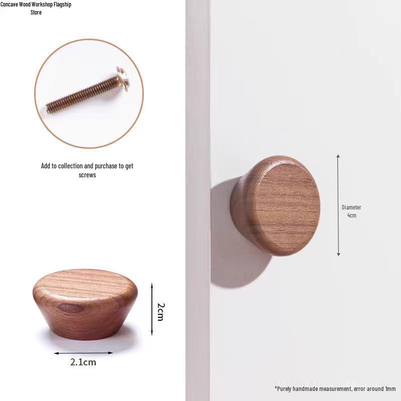 Mâner modern minimalist din lemn masiv pentru ușă și sertar