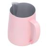 Milk Frothing Cup 304 Stainless Steel Thicken Coffee Latte Pitcher Jug 600ml Pink