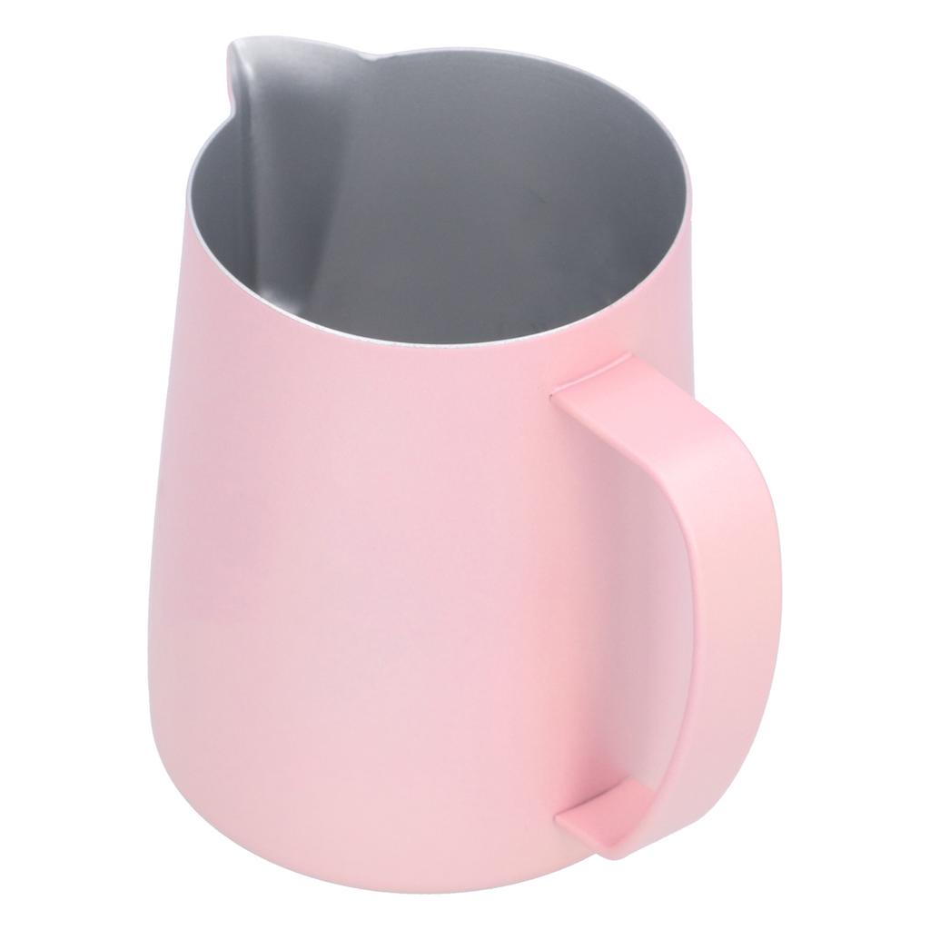 Milk Frothing Cup 304 Stainless Steel Thicken Coffee Latte Pitcher Jug 600ml Pink