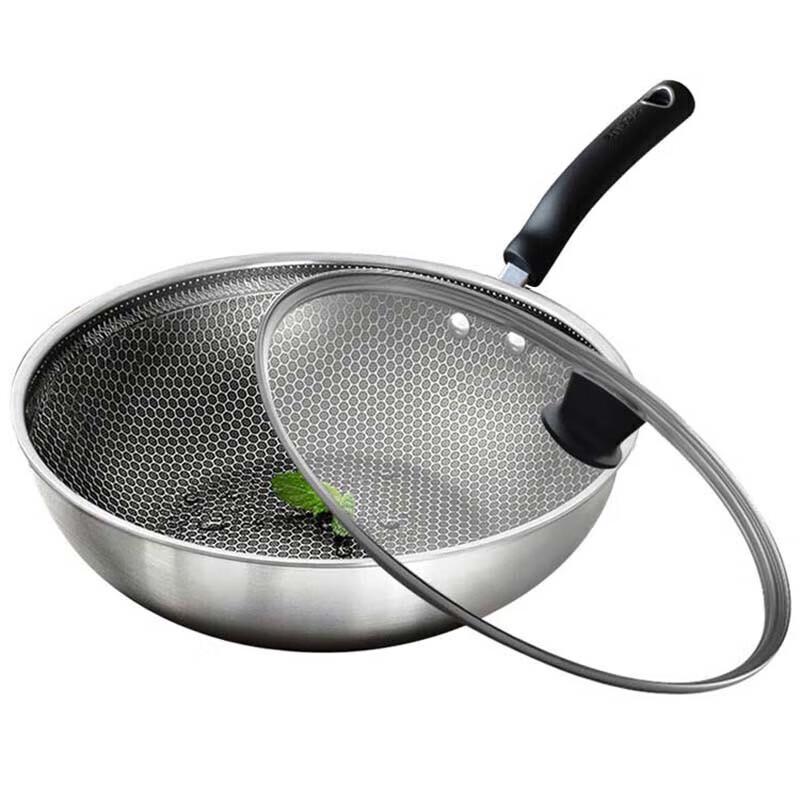 Supor 304 Stainless Steel Honeycomb Non-stick Stir-fry Wok