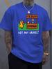 Unisexs Light Blue Loose Cotton Tee Got Any Grapes Duck Lemonade Stand Cartoon Crew Neck Short Sleeve Casual Street Male Top