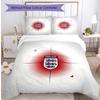 Set Biancheria da Letto Stampata Calcio Inghilterra 3 Pezzi Copriletto Traspirante Accogliente come Regalo per la Casa Nuova o per le Feste