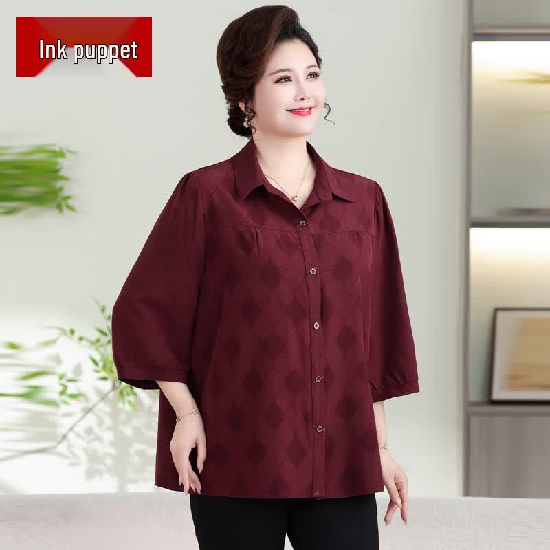 Women's Plus Size Age-Reducing 3/4 Sleeve Blouse