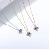 Silver angel wings necklace female Internet celebrity versatile niche design sense wings heart zircon pendant clavicle chain